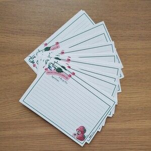 Vintage Strawberry Recipe Cards Set Of 36
